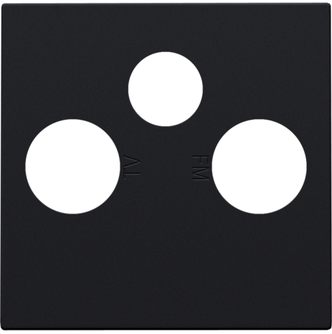 Afwerkingsset voor 2 enkelvoudige coaxaansluitingen voor tv