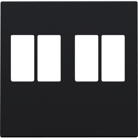 Afwerkingsset voor tweevoudige luidsprekeraansluiting, black