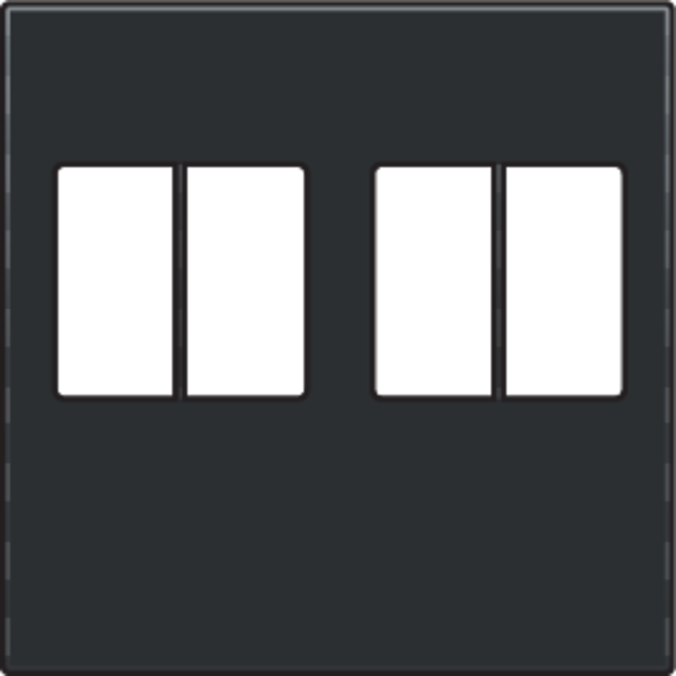 Niko 161-69701: Afwerkingsset voor tweevoudige luidsprekeraansluiting, black coated - Image 2