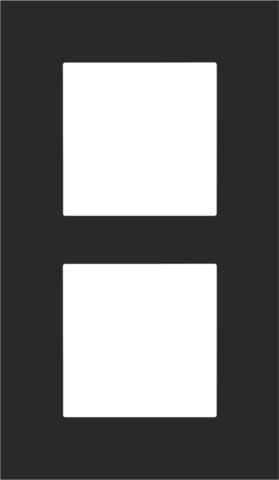 Tweevoudige afdekplaat, 60 mm centerafstand, verticaal, Niko