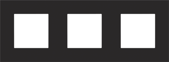 Drievoudige afdekplaat, 71 mm centerafstand, Niko Pure steel