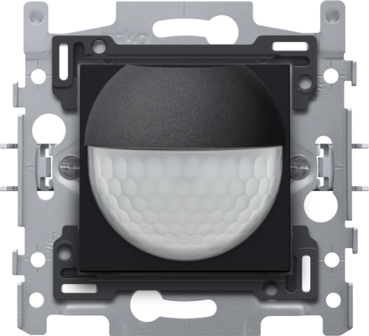 Niko 161-78010: Bewegingsmelder, 230 V, 8 m, 180°, wanddetector, voor inbouwdoos, black coated