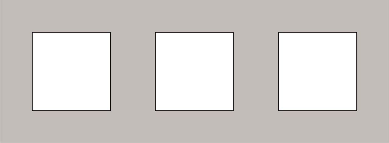 Niko 166-76700: Drievoudige afdekplaat, 71 mm centerafstand, Niko Pure steel champagne coated - Image 2