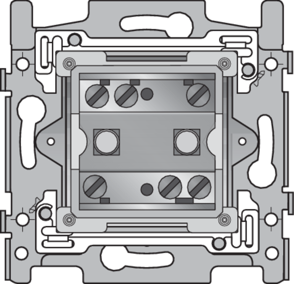 Niko 170-09510: Sokkel voor stopcontact met twee potentiaalvereffeningscontacten, schroefbevestiging - Image 2