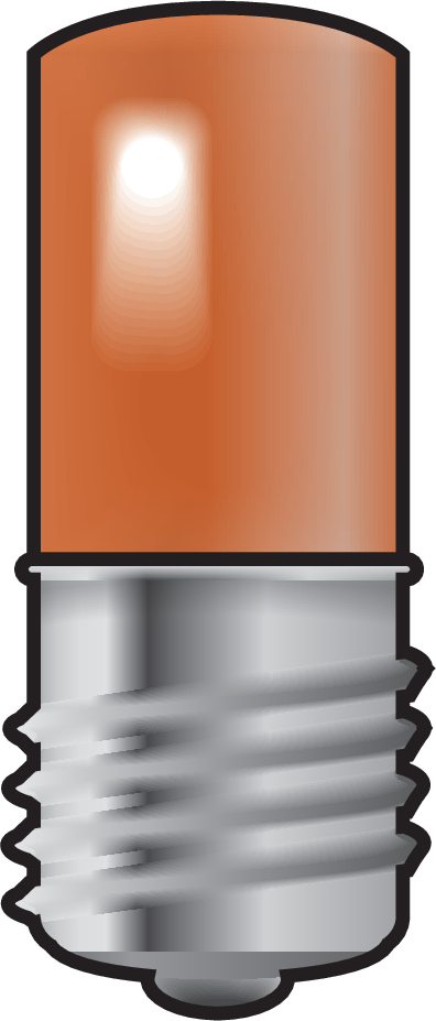 Niko 170-37001: E10-lamp met amberkleurige led voor drukknoppen 6A of signaalapparaten - Image 2