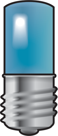 Niko 170-37002: E10-lamp met blauwe led voor drukknoppen 6A of signaalapparaten