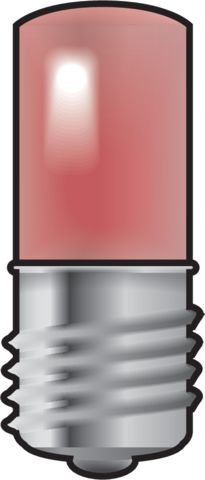 Niko 170-37003: E10-lamp met rode led voor drukknoppen 6A of signaalapparaten