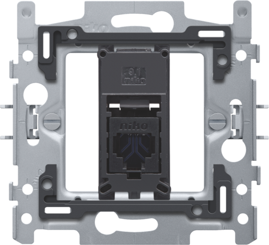 1 RJ45-aansluiting UTP Cat. 6, vlakke uitvoering, incl. sokk
