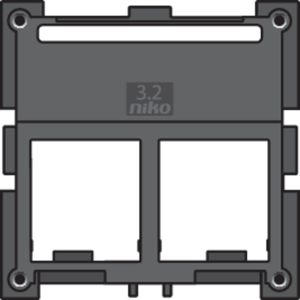 Niko 170-65302: Passtuk 3 dubbel voor data-outlet(s) - Image 2