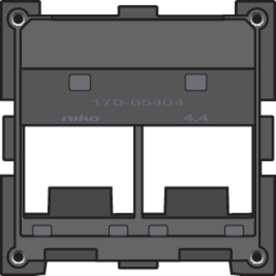Niko 170-65404: Passtuk 4 dubbel voor data-outlet(s) - Image 2