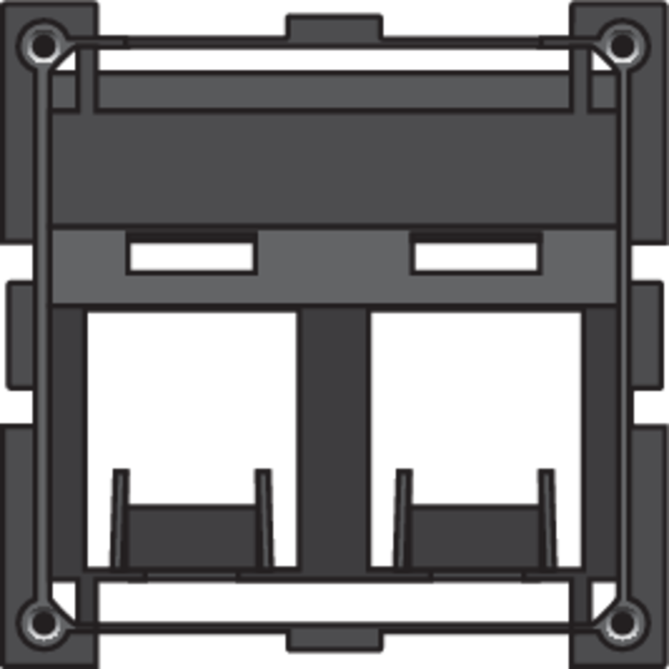 Niko 170-65904: Passtuk 9.1 dubbel schuin voor RJ-connectoren 650-450xx - Image 2