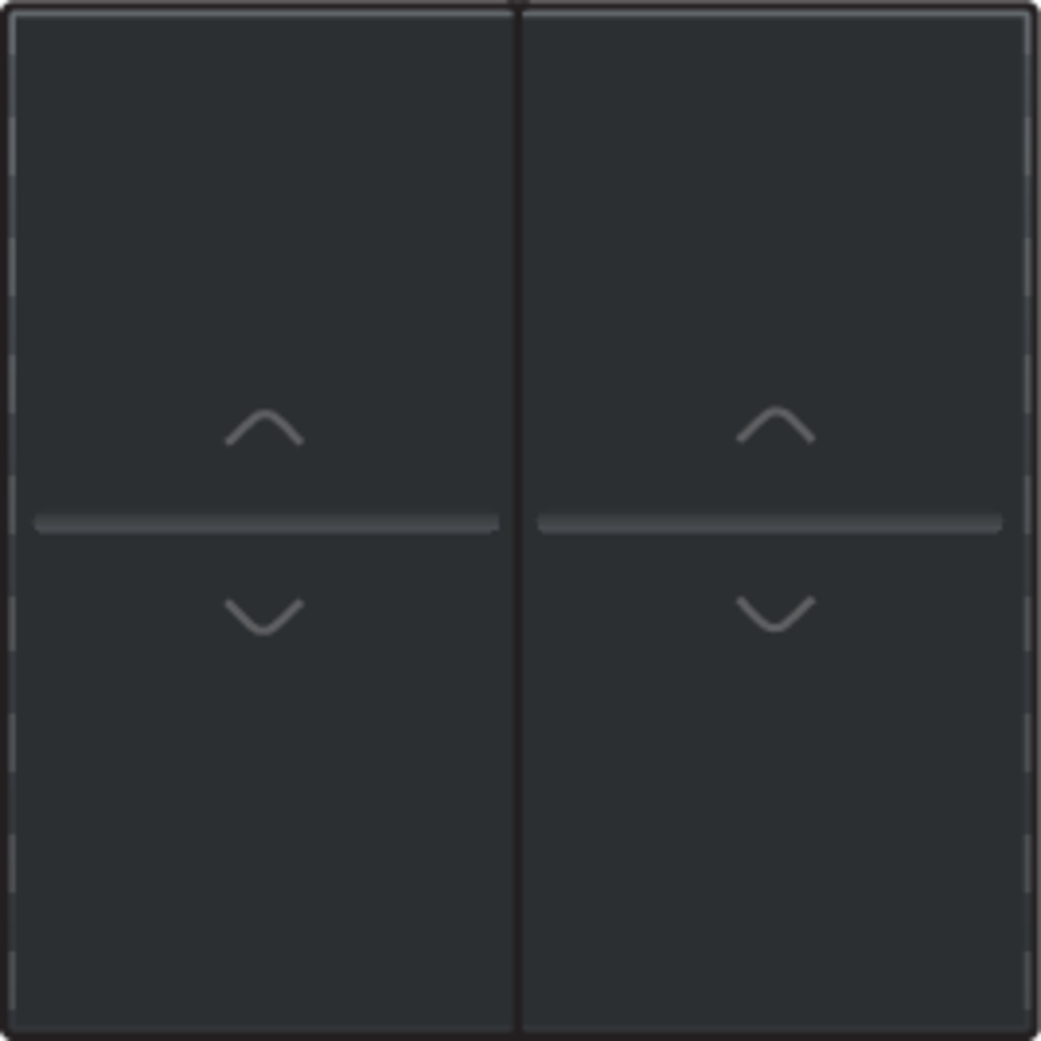 Niko 200-00010: Tweevoudige toets met pijltjes 'op' en 'neer' voor draadloze schakelaar of drukknop met 4 bedieningsknoppen, piano black coated - Image 2