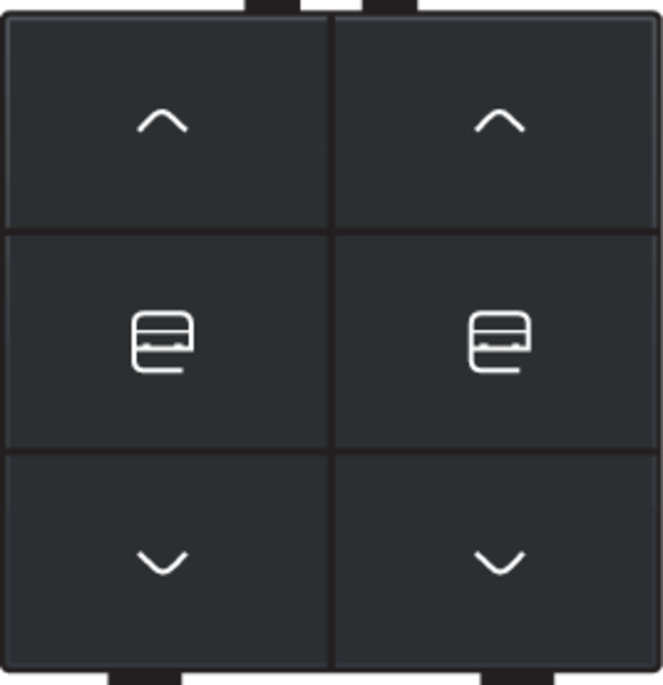 Niko 200-51036: Dubbele motorsturingsbediening voor Niko Home Control, piano black coated - Image 2