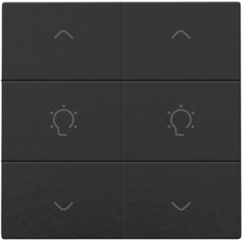 Dubbele dimbediening voor Niko Home Control, piano black coa