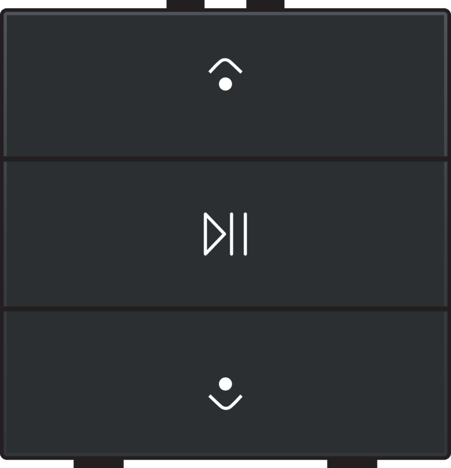 Niko 200-52073: Enkelvoudige audiobediening met leds voor Niko Home Control, piano black coated - Image 2