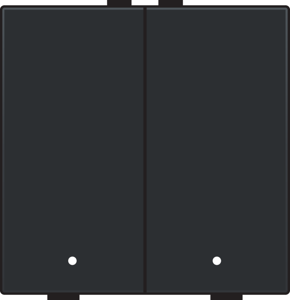Niko 200-52202: Tweevoudige drukknop met leds en comfortsensoren voor Niko Home Control, piano black coated - Image 2