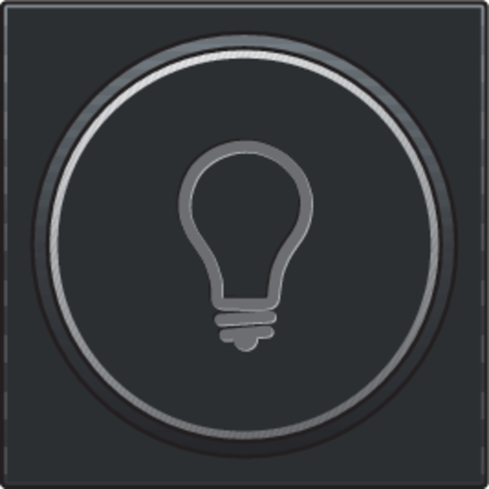 Niko 200-64008: Afwerkingsset met doorschijnende ring met lampsymbool voor drukknop 6A met amberkleurige led met E10-lampvoet, piano black coated - Image 2