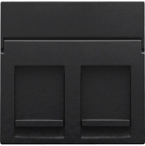 Niko 200-65200: Centraalplaat data 2x RJ, piano black coated