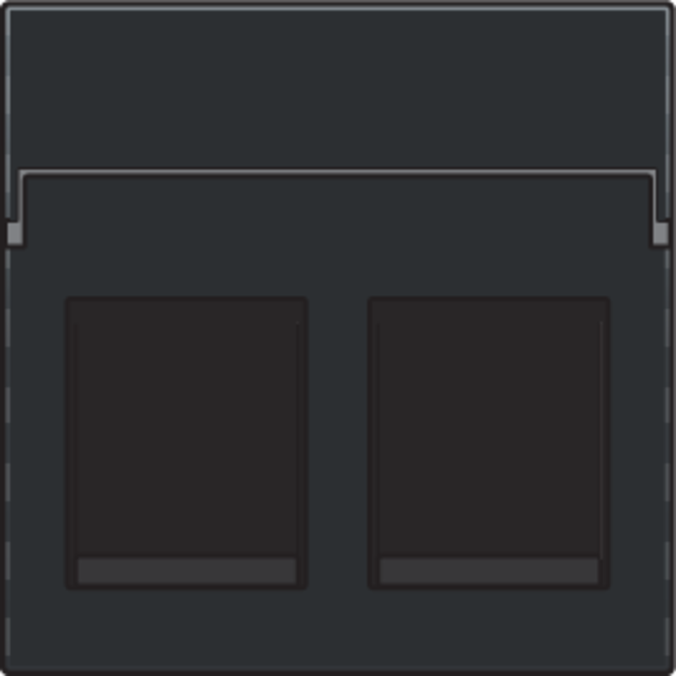 Niko 200-65200: Centraalplaat data 2x RJ, piano black coated - Image 2