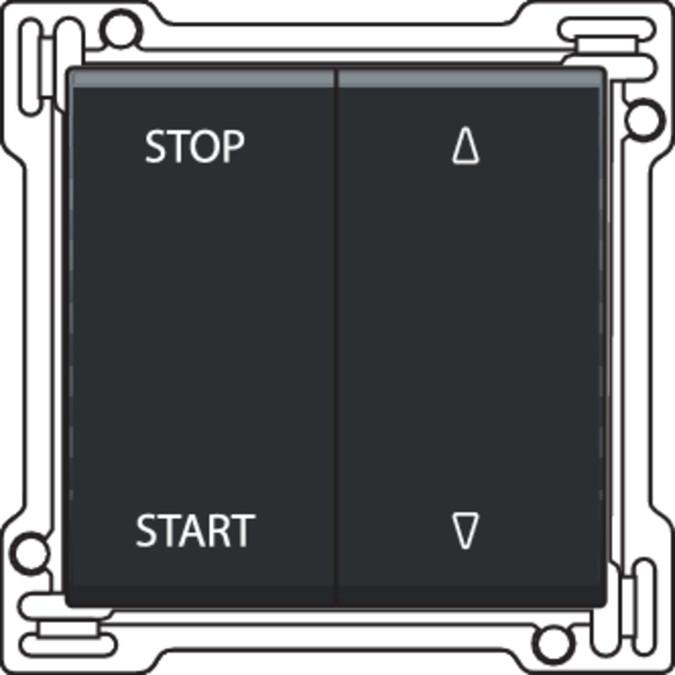 Niko 200-65905: Afwerkingsset voor elektrisch gescheiden rolluikschakelaar, piano black coated - Image 2