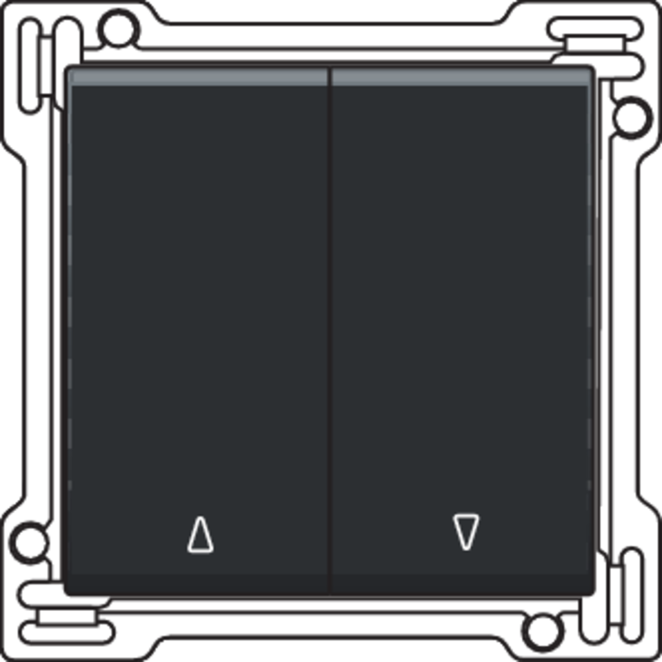 Niko 200-65914: Afwerkingsset voor tweevoudige rolluikdrukknop, piano black coated - Image 2