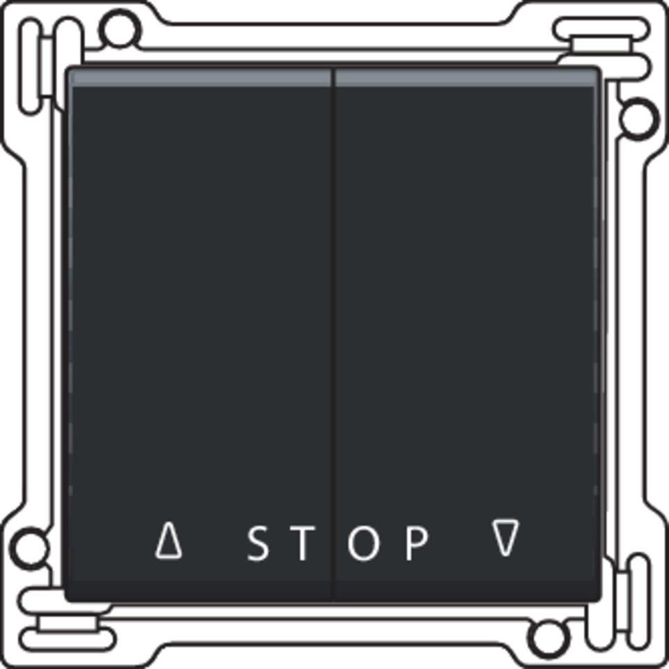 Niko 200-65918: Afwerkingsset voor tweevoudige rolluikdrukknop voor elektronische sturingen, piano black coated - Image 2