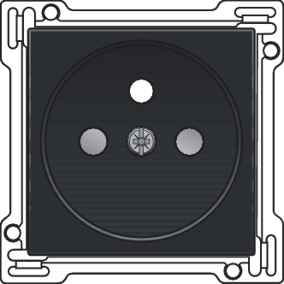 Niko 200-66601: Afwerkingsset voor stopcontact met penaarde en beschermingsafsluiters, inbouwdiepte 28,5 mm, piano black coated - Image 2