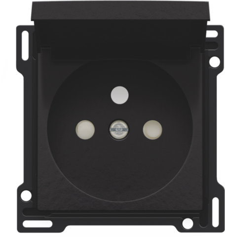 Afwerkingsset voor stopcontact met klapdeksel, penaarde en b