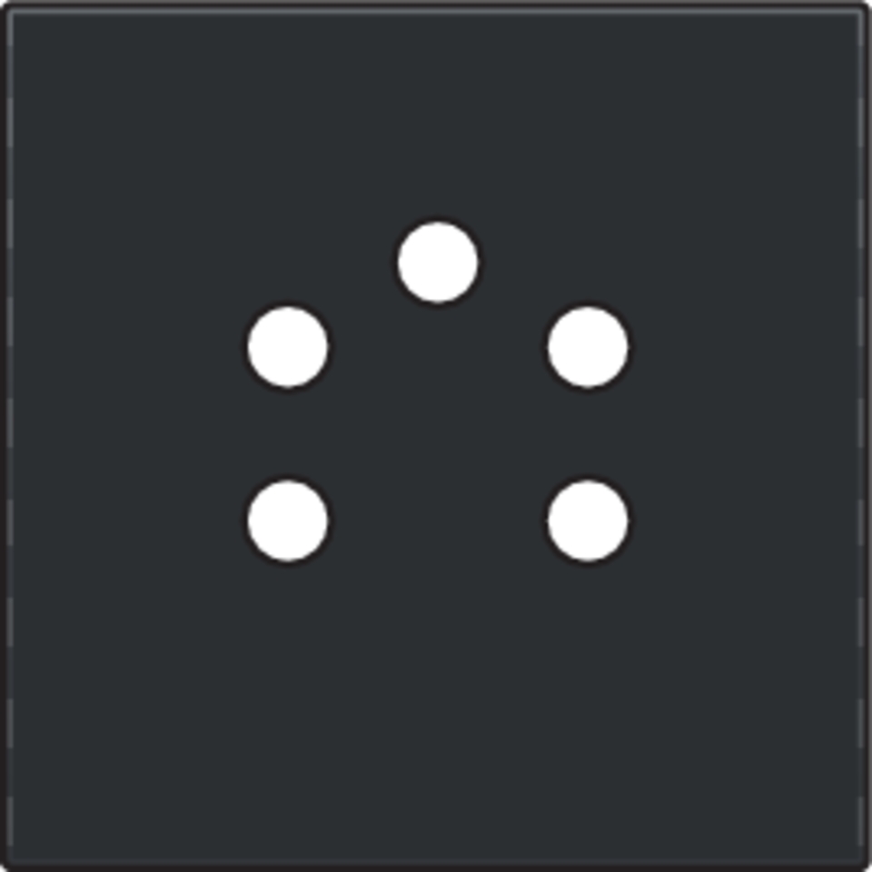 Niko 200-69001: Afwerkingsset voor 5-polige telefooncontactdoos, piano black coated - Image 2