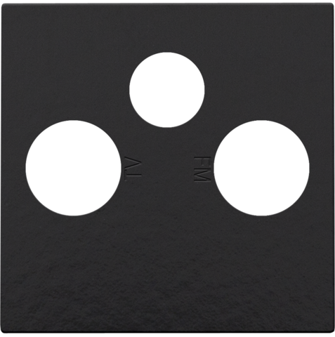 Afwerkingsset voor 2 enkelvoudige coaxaansluitingen voor tv