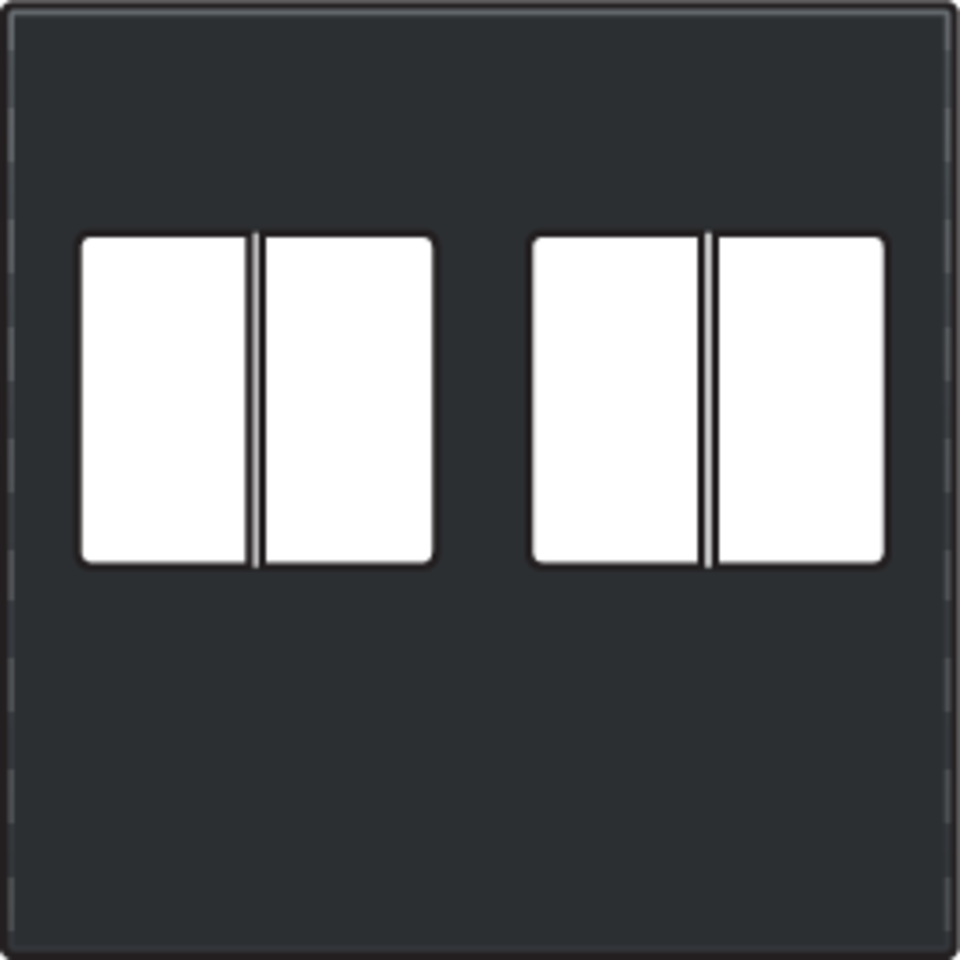 Niko 200-69701: Afwerkingsset voor tweevoudige luidsprekeraansluiting, piano black coated - Image 2