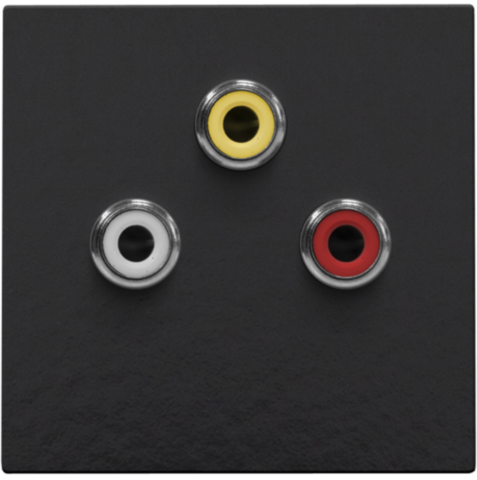 AFWERKINGSSET MET 3 CINCH-AUDI