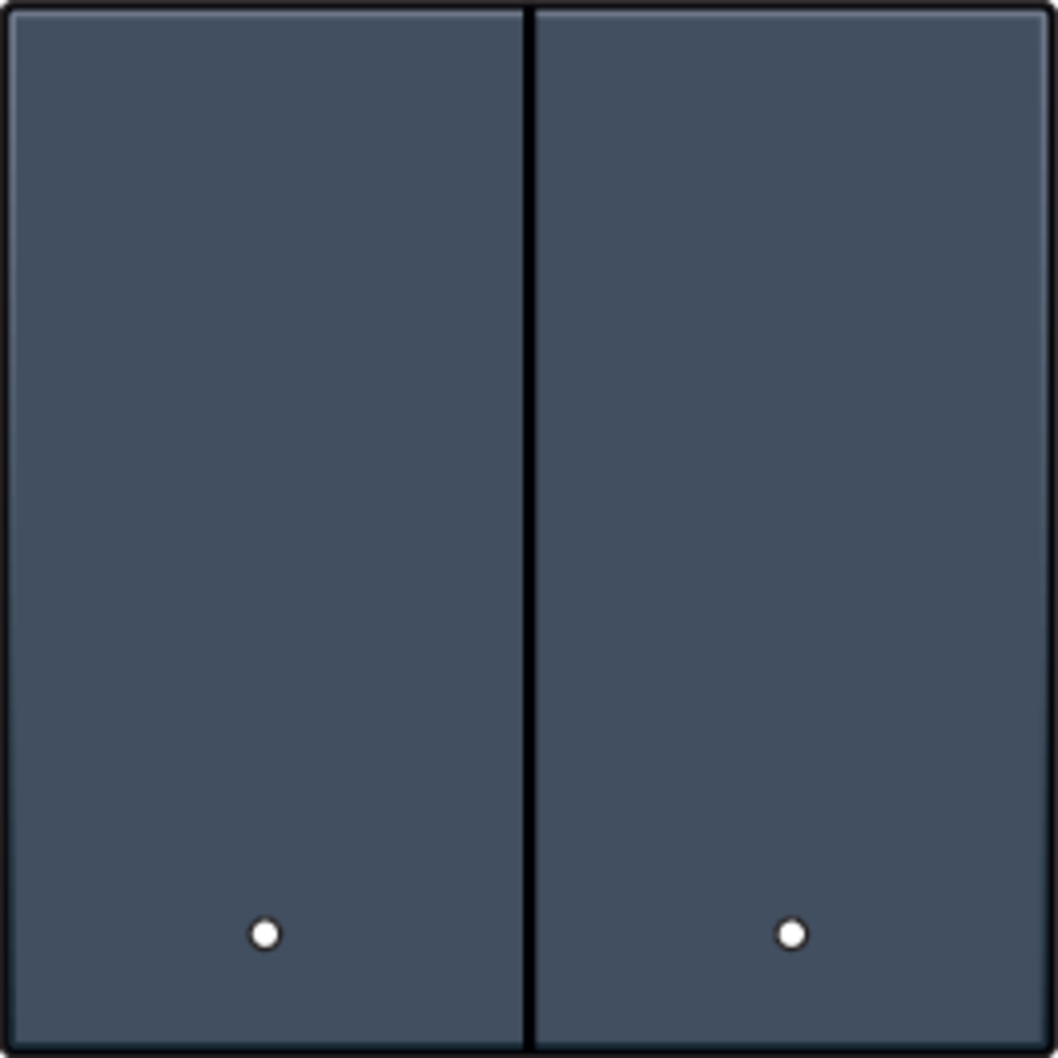 Niko 220-32004: Afwerkingsset met lens voor dubbele elektronische schakelaar of drukknop, blue grey coated - Image 2