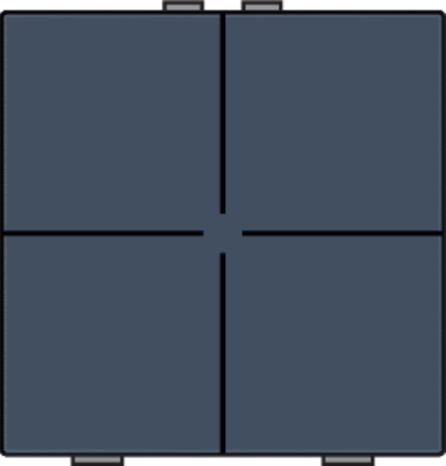 Niko 220-51004: Viervoudige drukknop voor Niko Home Control, blue grey coated - Image 2