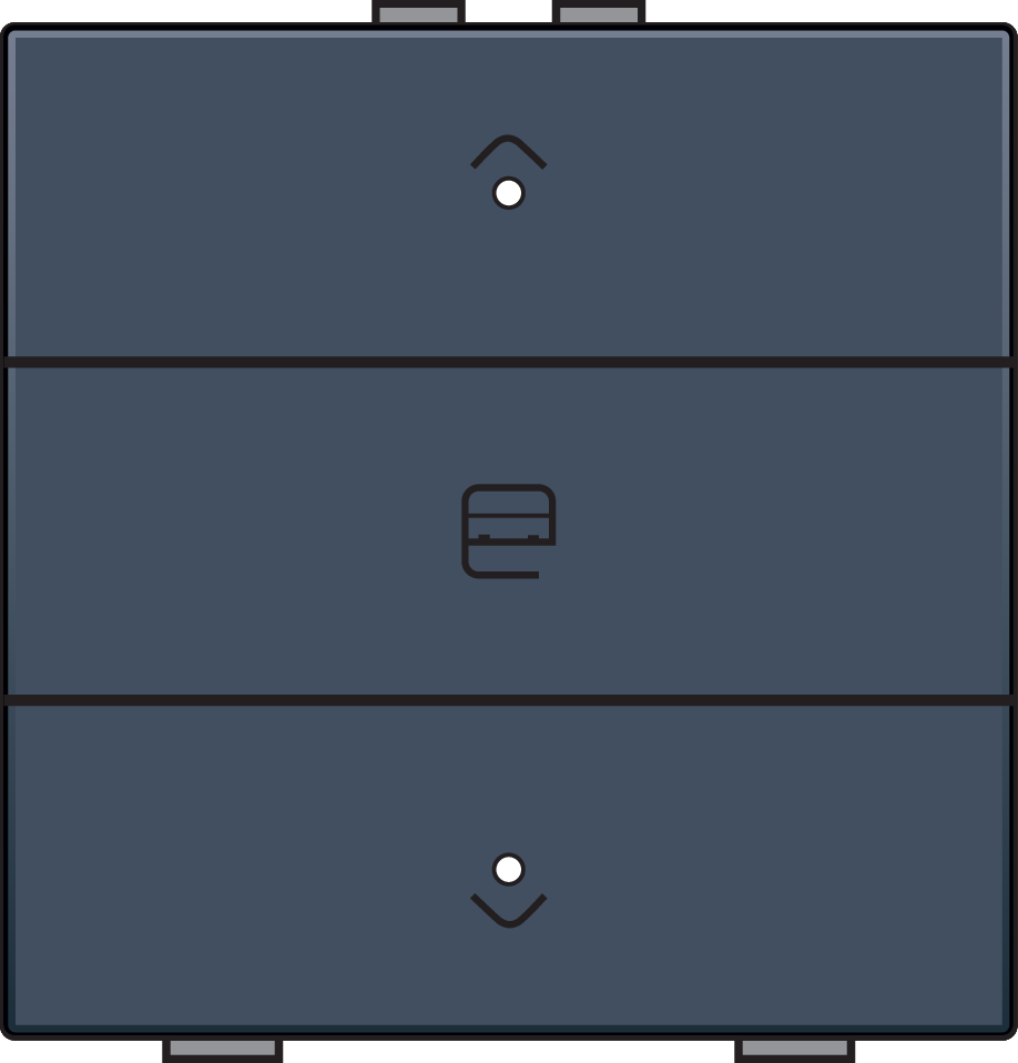 Niko 220-52033: Enkelvoudige motorsturingsbediening met led voor Niko Home Control, blue grey coated - Image 2