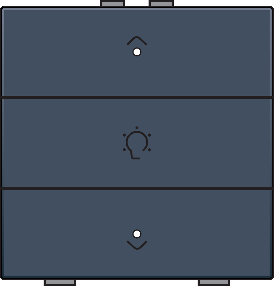 Niko 220-52043: Enkelvoudige dimbediening voor Niko Home Control met leds, blue grey coated - Image 2