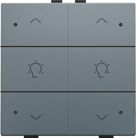 Dubbele dimbediening met led voor Niko Home Control, blue gr