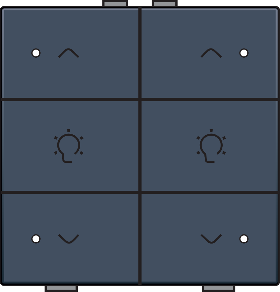 Niko 220-52046: Dubbele dimbediening met led voor Niko Home Control, blue grey coated - Image 2