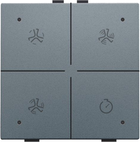 Ventilatiebediening met led voor Niko Home Control, blue gre