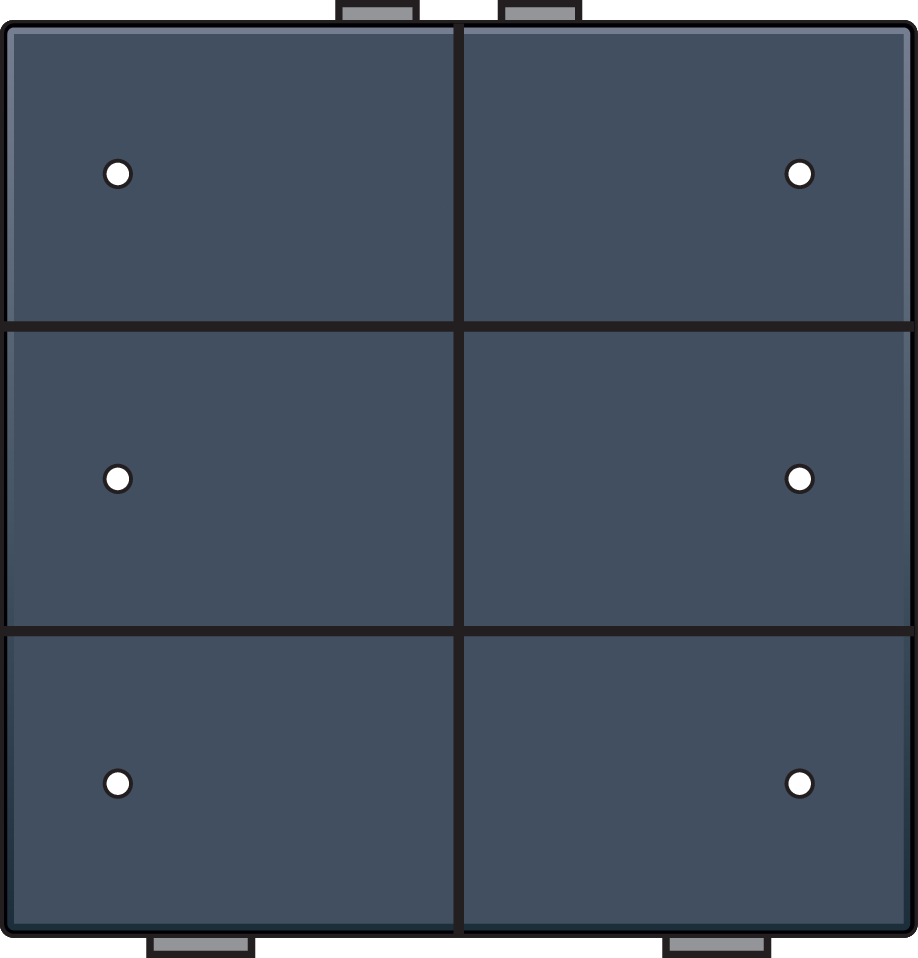 Niko 220-52206: Zesvoudige drukknop met leds en comfortsensoren voor Niko Home Control, blue grey coated - Image 2