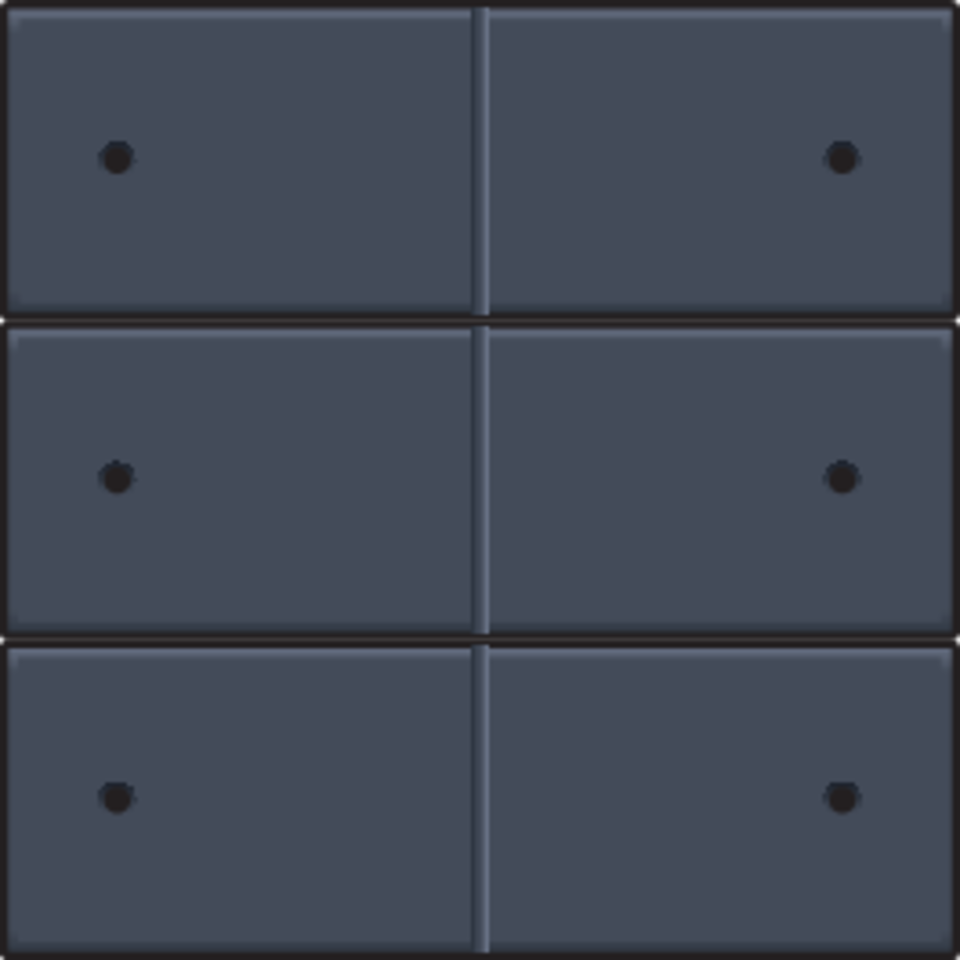 Niko 220-60150: Afwerkingsset voor 6-voudige potentiaalvrije drukknop, 24 V, met leds, blue grey coated - Image 2