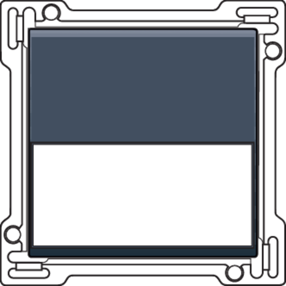 Niko 220-60905: Afwerkingsset met tekstveld voor enkelvoudige schakelaar of drukknop, blue grey coated - Image 2