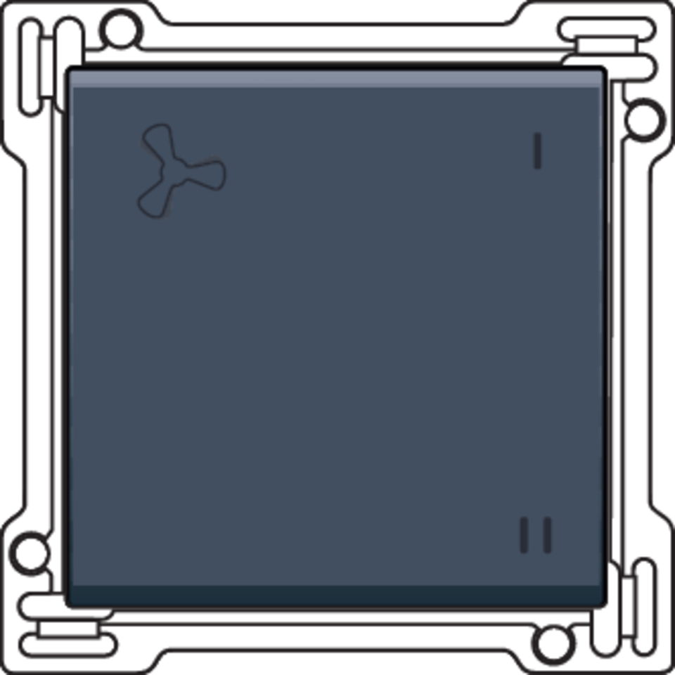 Niko 220-61106: Afwerkingsset voor mechanisch gecontroleerde ventilatiebediening, blue grey coated - Image 2