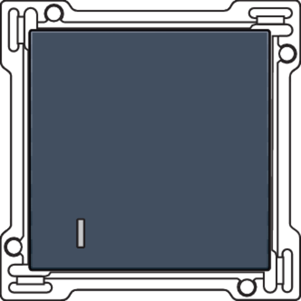 Niko 220-61901: Afwerkingsset voor hotelkaartschakelaar, blue grey coated - Image 2