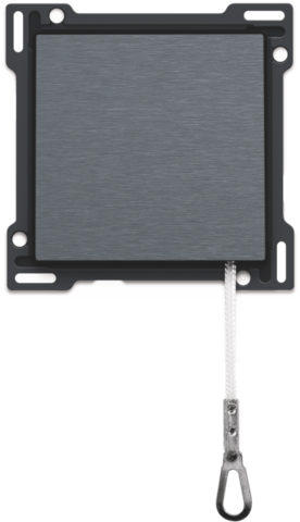 Afwerkingsset voor trekdrukknop, blue grey coated