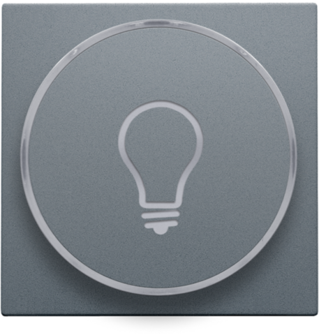 Afwerkingsset met doorschijnende ring met lampsymbool voor d