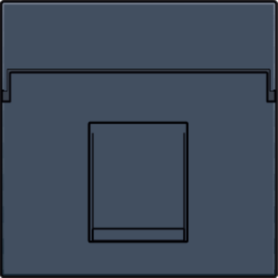 Niko 220-65100: Centraalplaat data 1x RJ, blue grey coated - Image 2