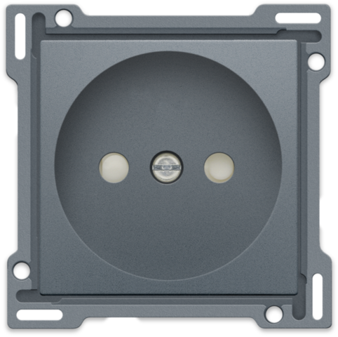 Afwerkingsset voor stopcontact zonder aarding met beschermin