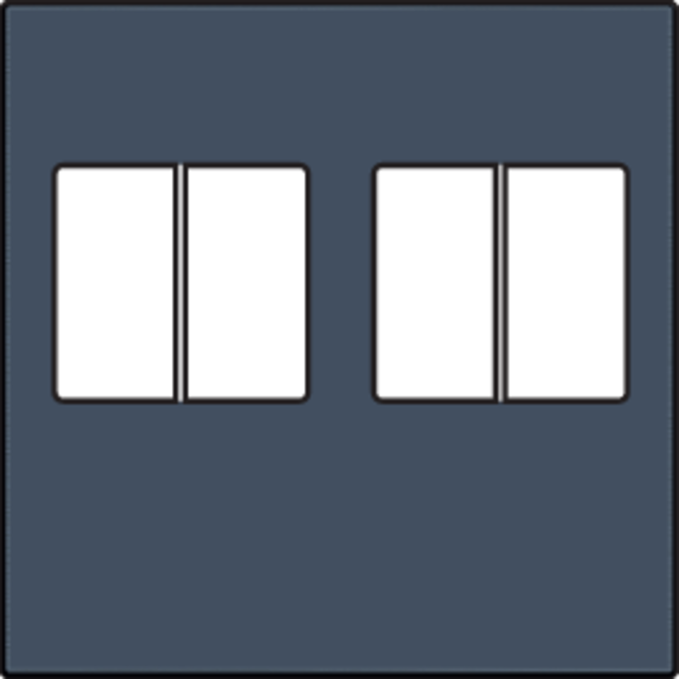 Niko 220-69701: Afwerkingsset voor tweevoudige luidsprekeraansluiting, blue grey coated - Image 2