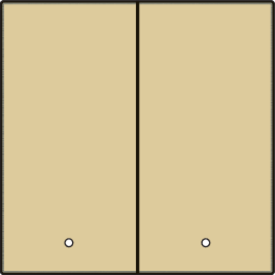 Niko 221-32004: Afwerkingsset met lens voor dubbele elektronische schakelaar of drukknop, gold coated - Image 2